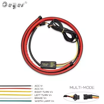 Ceyes 90 см 100 см автомобильный Стайлинг 7 цветов Универсальный Автомобильный тормозной гибкий светодиодный высокий задний дополнительный стоп-сигнал с поворотником