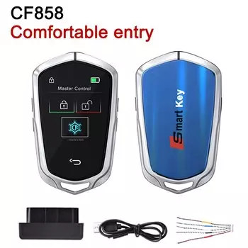 CF858 модифицированный универсальный смарт-пульт дистанционного ключа ЖК-экран для Audi Benz/Cadillac/VW/Ford/BMW/KIA/Hyundai/Toyota удобный вход без ключа автомобиль русский/португальский/испанский/английский