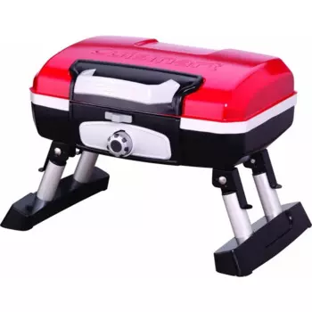 CGG-180T Petit Gourmet Портативный настольный газовый гриль на пропане, красный 17,6 х 18,6 х 11,8 дюйма