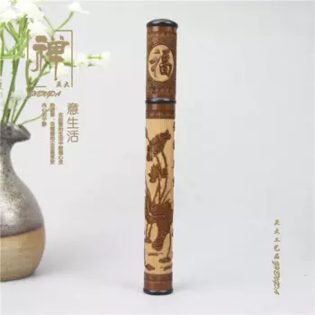 Чайная подставка из красного бамбука с резьбой мантра, короткая подставка для благовоний, средство для коротких благовоний, оптовая продажа на заказ