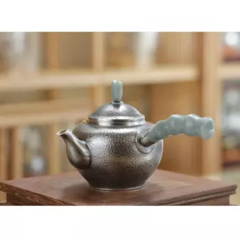 Чайник из серебра 999 пробы в стиле ретро, 260 мл