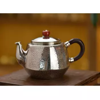 Чайник из серебра 999 пробы в стиле ретро, 230 мл