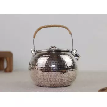 Чайник из серебра 999 пробы в стиле ретро, 240 мл