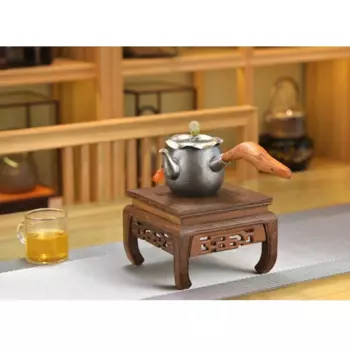 Чайник из серебра 999 пробы в стиле ретро, 200 мл