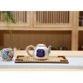 Чайник из серебра 999 пробы в стиле ретро, 180 мл