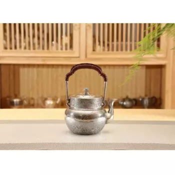 Чайник из серебра 999 пробы в стиле ретро, 280 мл
