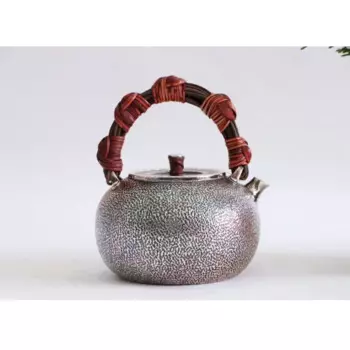 Чайник из серебра 999 пробы в стиле ретро, 530 мл