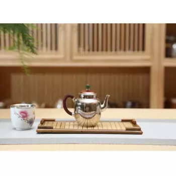 Чайник из серебра 999 пробы в стиле ретро, 175 мл