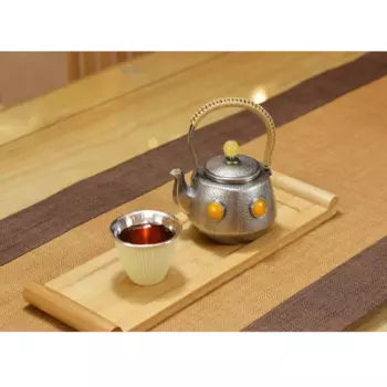 Чайник из серебра 999 пробы в стиле ретро, 180 мл