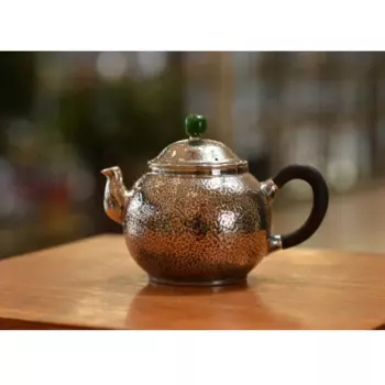 Чайник из серебра 999 пробы в стиле ретро, 110 мл