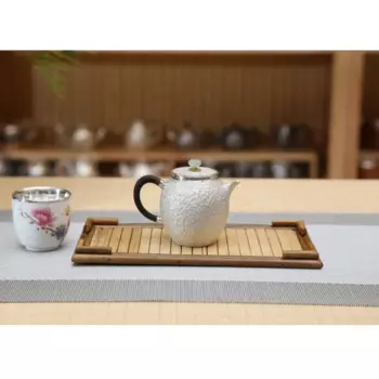 Чайник из серебра 999 пробы в стиле ретро, 180 мл