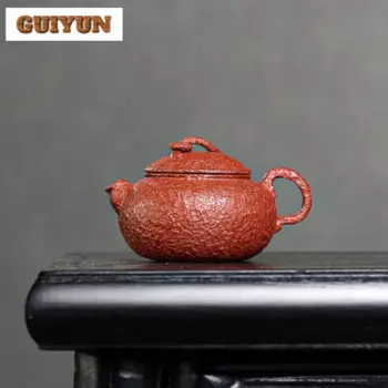 Чайник из сиреневой глины ручной работы, 100 мл