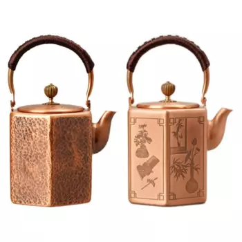 Чайник ручной работы из чистой меди, 1,0 л