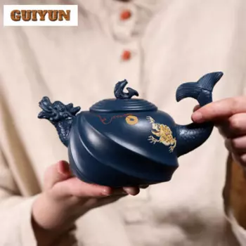 Чайники из сиреневой глины в ретро-стиле, 450 мл