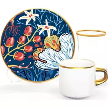 Чайный кофейный набор Toygar Damla Asena, 6 шт. Lonicera