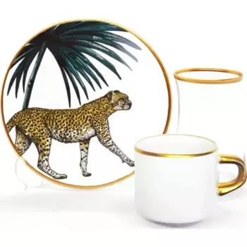Чайный кофейный сервиз Toygar Damla Asena, 6 шт. Гепард