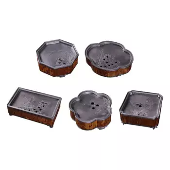 Чайный поднос с дренажным столиком и ящиком для хранения воды, элегантная китайская чайная лодка для дома, офиса, кемпинга, торжеств, пикника на открытом воздухе