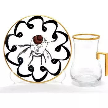 Чайный сервиз Toygar Drop Handle Efe 6 + 6 Wildy