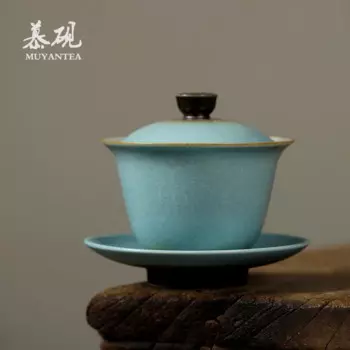 Чашка для чая MuYan tureen с тремя крышками, керамическая домашняя чайная чашка кунг-фу, чайные аксессуары
