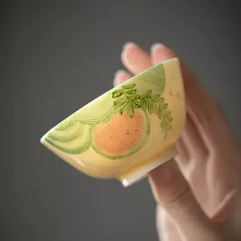 Чашка хоста Ультратонкая чашка ручной работы с плоской глазурью, ручная роспись, персональная специальная чашка для дегустации чая большой емкости, чайная чашка