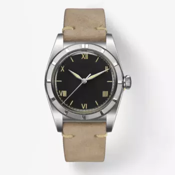 Часы для автоматического механического движения PT5000, прозрачная пузырьковая задняя сторона C3, светящиеся 36 мм парные простые антикварные часы для мужчин