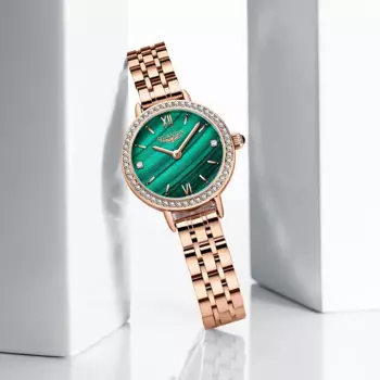 Часы GUANQIN для женщин, новинка 2024, кварцевый механизм с инкрустацией стразами, роскошные элегантные женские часы, водонепроницаемые часы для женщин