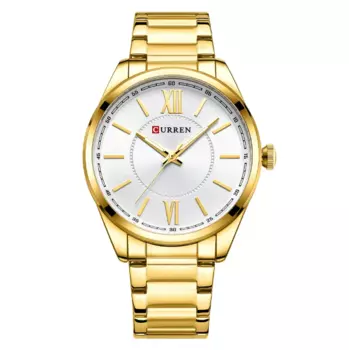 Часы из нержавеющей стали, мужские кварцевые наручные часы, часы для отдыха, водонепроницаемые мужские часы