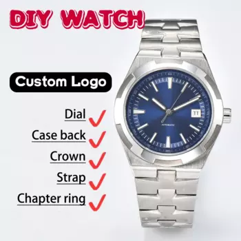 Часы Miyota8215 с автоматическим механизмом, механические, сапфировое стекло, 10 бар, водонепроницаемые мужские часы с логотипом на заказ