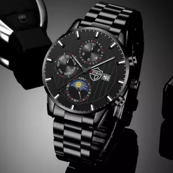 часы мужские Новинка 2022, мужские часы, роскошные деловые кварцевые наручные часы из нержавеющей стали, мужские часы с календарем и кожаным ремешком, светящиеся часы, мужские часы