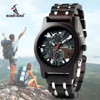 Часы мужские с хронографом, из нержавеющей стали