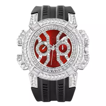 Часы мужские в стиле хип-хоп, уникальные спортивные часы с большим циферблатом 50 мм и резиновым ремешком, роскошные часы со стразами, водонепроницаемые, 2023