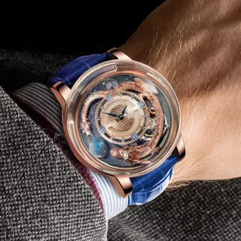 Часы PINDU мужские, 46 мм, золотистые, Loong, с вращающимся циферблатом, на тему Jarco, кварцевые наручные часы, мужские часы Jacob P6532