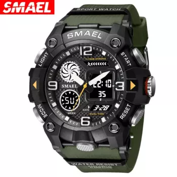 Часы Smael мужские спортивные, многофункциональные электронные водонепроницаемые наручные часы для спорта на открытом воздухе