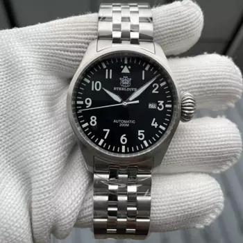 Часы STEELDIVE SD1930 Мужские механические, роскошные полностью автоматические швейцарские светящиеся наручные часы с механизмом NH35, водонепроницаемость 20 бар