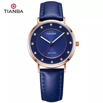 Часы TIANBA на солнечной энергии женские модные простые часы с ремешком с бриллиантами водонепроницаемые часы ультратонкие женские часы 9006