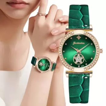 Часы женские глянцевый ремешок из искусственной кожи кварцевый пентаграмма узор со стразами модные роскошные наручные часы женские часы Relogio Mujer