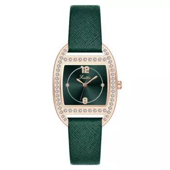 Часы женские маленькие квадратные водонепроницаемые с кожаным ремешком и алмазным механизмом