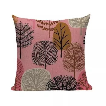 Чехлы для подушек Pumelo Tree мультяшные растения лен/хлопок квадратные