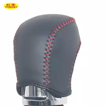 Чехлы на автомобильные шестерни PONSNY, чехол для SKODA Octavia 2014, ручные ошейники переключения передач, чехол из натуральной кожи, прошитый вручную, автомобильный Стайлинг «сделай сам»