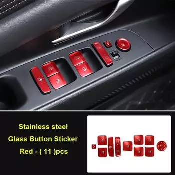 Чехлы на автомобильные стеклянные кнопки, кнопки подъема окна из нержавеющей стали, аксессуары для внутреннего украшения, детали для Hyundai Elantra 2022-2021