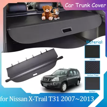 Чехлы на багажник автомобиля для Nissan X-Trail T31 2007 ~ 2013 2008 2009 2010, водонепроницаемая занавеска для багажа, укрытие, аксессуары для багажника