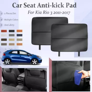 Чехлы на задние сиденья автомобиля для Kia Rio 3 Pride K2 MK3 UB QB 2011-2017, кожаный коврик, сумка для хранения, защитные накладки, автомобильные аксессуары
