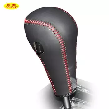 Чехлы PONSNY для переключения передач для Ssang Yong Korando Actyon 2014, чехол для автоматического переключения передач, из натуральной кожи, сшитый вручную