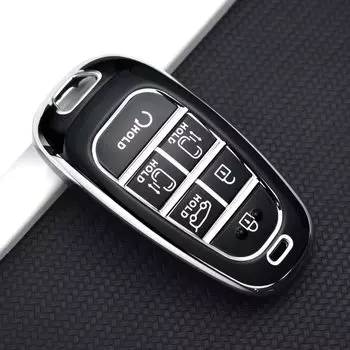 Чехол-брелок из ТПУ с 6 кнопками для Hyundai Sonata Tucson Santa Fe Hybrid NEXO NX4 2021 2022