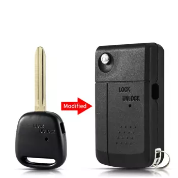 Чехол Dandkey для автомобильного ключа, внешний чехол для ключа TOY43, лезвие 1/2, боковые кнопки для ключа TOYOTA Carina, Estima, Harrier, Previa, Corolla, Celica