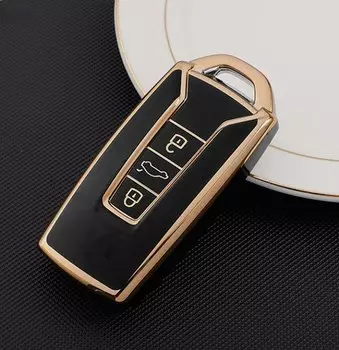 Чехол-держатель для ключей, брелоки Funda Llave для Volkswagen Touareg 2018 2019 2020 2021, 3-кнопочная сумка для дистанционного ключа
