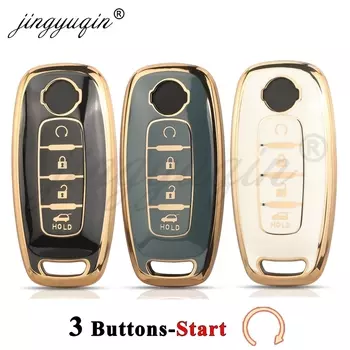 Чехол-держатель для ключей jingyuqin из ТПУ для Nissan X-trail T33 Kicks Qashqai J12 Juke Teana Altima Ariya 2023 2024, пульт дистанционного управления
