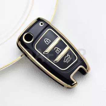 Чехол-держатель из ТПУ для Hyundai Elantra Solaris Tucson I30 I35 I40 KONA Genesis Santa Fe Azera, чехол для автомобильного откидного ключа из ТПУ