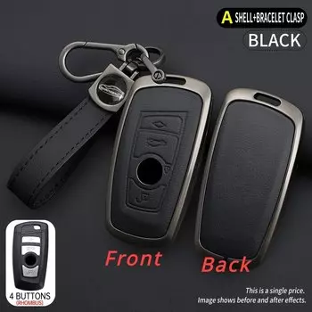 Чехол для автомобильного дистанционного ключа из сплава для BMW 1, 2, 3, 4, 5, 6, 7 серии X1 X3 X4 X5 X6 F36 F25 F26 F30 F34 F10 F07 F20 Z10 G30 F15 F16