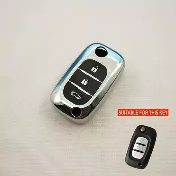 Чехол для автомобильного ключа-брелка из ТПУ с 3 кнопками, аксессуары для LADA Sedan Largus Kalina Granta / Vesta